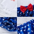 thumbnail image 6 of Aunavey My 1st 4th of July Baby Girl Summer Clothes Romper Bow Ruffle Short Headband, 6 of 6