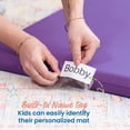 thumbnail image 4 of ECR4Kids SoftZone Rainbow Rest Time Mat with Name Tag, Sleeping Pad, Purple, 5-Piece, 4 of 9