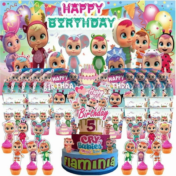 Cry Babies Birthday Cups Party Supplies Decor Backdrop Paper Plates Fans Decorations Banner