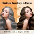 thumbnail image 3 of Hair Dye Shampoo 3 in 1, Long-Lasting Gray Hair Coverage, Natural Dark Coffee Hair Color Shampoo with Herbal Ingredients, Easy Application Shampoo Para Canas for Women Men 16.9 Fl Oz, 3 of 8