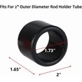 thumbnail image 2 of czcpp-Fishing Rod Holder Tube Insert Protector for Boat Kayak Marine Bait Board Replacement Accessories, Fit 2" Cap Tube(50mm-51mm),4 Pcs (Black), 2 of 4