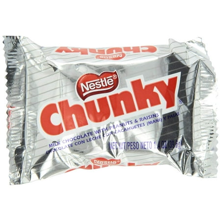 Nestle  Chocolate Single Candy Bars, 1.4 Ounce (Pack of 24) Chunky - (Best Chocolate Candy In America)