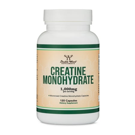 Creatine Monohydrate, Supports Active Lifestyle & Fitness, 120 Capsules, Double Wood Supplements