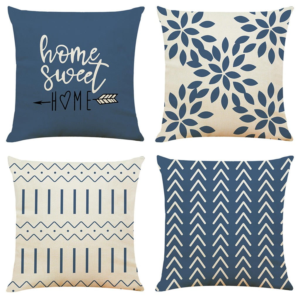 18/" Geometric Vehicles Letters Animal Throw Cushion Cover Sofa Pillow Case Decor