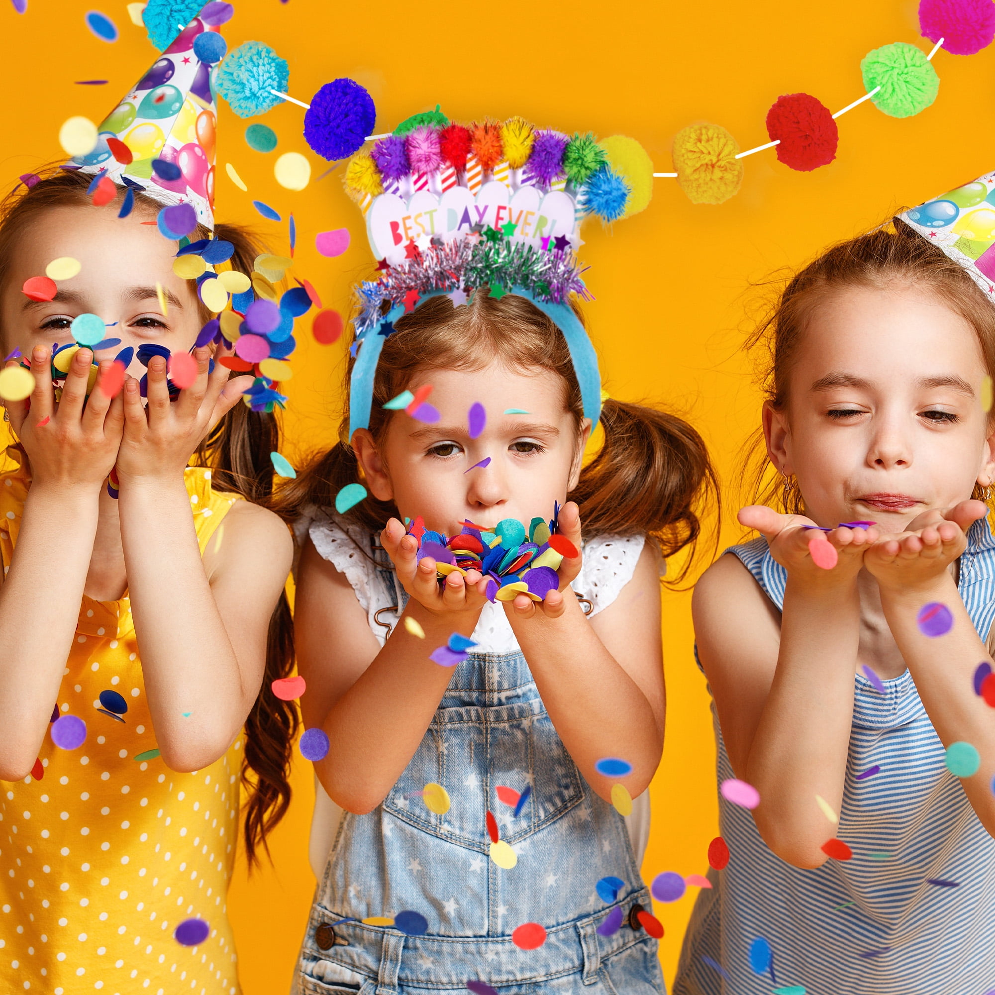 Multicolor Pom Pom Garland, Way to Celebrate, All Occasions