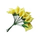 thumbnail image 2 of EeaseMX 12 mini lirios artificiales de cala para novia, boda, decoración de fiesta, ramo de flores de PE de tacto real (amarillo), 2 of 8