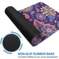 thumbnail image 6 of Long Mouse Pads for Desk,Purple Paisley and Floral Pattern Desk Mats on Top Of Desks, Desk Mouse Pad Extra Large with 3mm Non-Slip Base and Stitched Edge for Gaming,Office,Work,Home 31.5"x11.8", 6 of 6