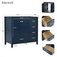 thumbnail image 2 of 36'' Bathroom Vanity with Sink, Freestanding Bathroom Cabinet with 4 Drawers and Soft-closing Hinge, Modern Bathroom Vanity with Wood Frame, Painted Finish, 2 of 8