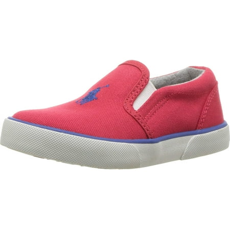 POLO RALPH LAUREN Kids Baby-Boy's Bal Harbour II Sneaker, red Canvas Royal pop, M050 M US Toddler