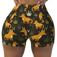 thumbnail image 2 of Fuzoiu Funny Fox by the Field Print Women's Workout Shorts,Workout Biker Shorts Women,Exercise Fitness Shorts,Scrunch Short, Athletic Shorts for Gym Yoga Running Sport Active-XX-Large, 2 of 8