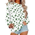 thumbnail image 2 of TaTaai Ladies St. Patrick's Day Print Long Sleeve Hoodless Sweatshirt Fashion Loose Round Neck Casual Top Soft Comfortable for Daily Home Office Streetwear Gift, 2 of 6