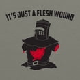 thumbnail image 2 of It's Just a Flesh Wound - Funny Comedy Movie T Shirt - X-Large - Heather Military Green, 2 of 5