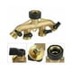 thumbnail image 4 of Adaptador de manguera de 4 vías con rosca de latón de 3/4" para riego de jardín (dorado) (1 unidad), 4 of 5