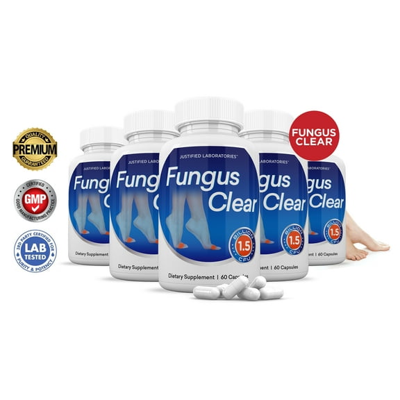 (5 Pack) Fungus Clear Probiotic 1.5 Billion CFU Supplement Pills Toenail Fungus Treatment 300 Capsules