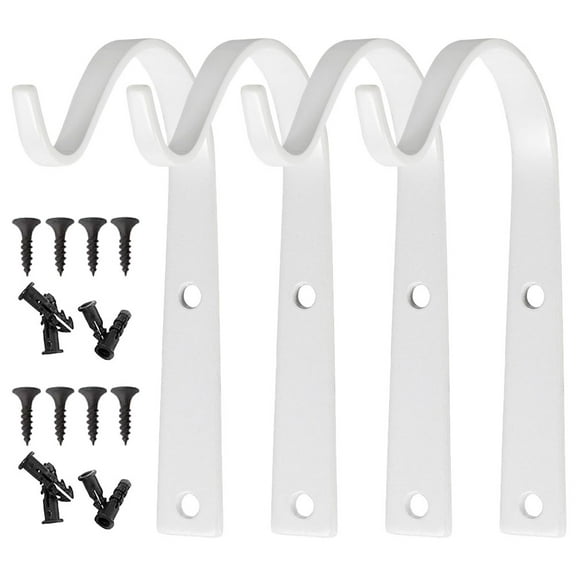 Voiceine 4Pcs Hanging Basket Brackets Wall Hanging Bracket Plant Hooks for Planter Lantern
