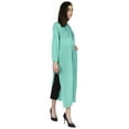 thumbnail image 2 of Moomaya Solid Hook & Eye Kurta Dress For Womens Long sleeves Indian Ethnic wearKurti, 2 of 7