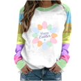 thumbnail image 1 of FAIWAD Chandail de Pâques pour Femmes Manches Longues Col Rond Tunique Hauts Graphique de Pâques chandail Blouse, 1 of 5