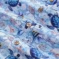 thumbnail image 5 of YIUME Men's Hawaiian Shirt A Sea Turtle's Odyssey Print Cotton Button-down Short Sleeve Aloha Shirt, 5 of 8