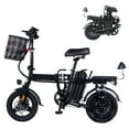 thumbnail image 4 of Ailife 2-Seater Folding Electric Bike for Adults, 500W Motor, 48V 15Ah Battery, 20MPH Max Speed, 14" Tires, Up to 50 Miles Range, Compact Commuter E-Bike with Phone Mount & Alarm, 4 of 13