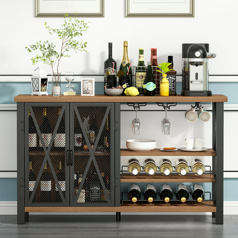 Homyy Brown Wine Cabinet For Liquor