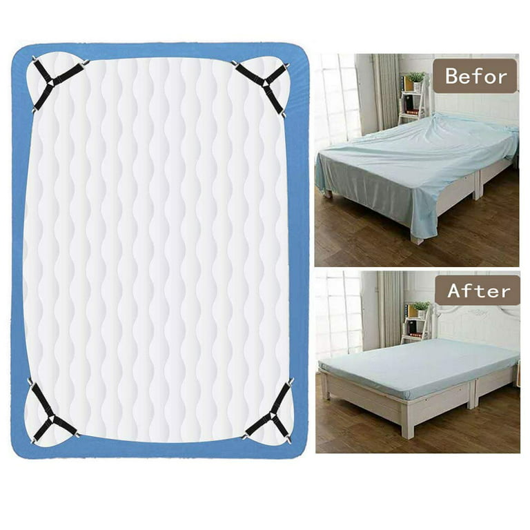 4pcs Adjustable Triangle Bed Sheet Holders - Securely Fasten Corners and  Keep Sheets in Place