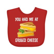 Inktastic You Had Me at Grilled Cheese Sandwich Boys or Girls Baby Bib