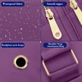 thumbnail image 3 of xaoyunyn Travel Fashionable Chest Bag for Women Large Capacity Fabric Waterproofing Sling Bag Convenient Crossbody Front Pack,Purple, 3 of 6