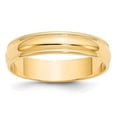 thumbnail image 6 of 10K Yellow Gold 5mm Light Weight Milgrain Half Round Band Ring Size 4.5, 6 of 7