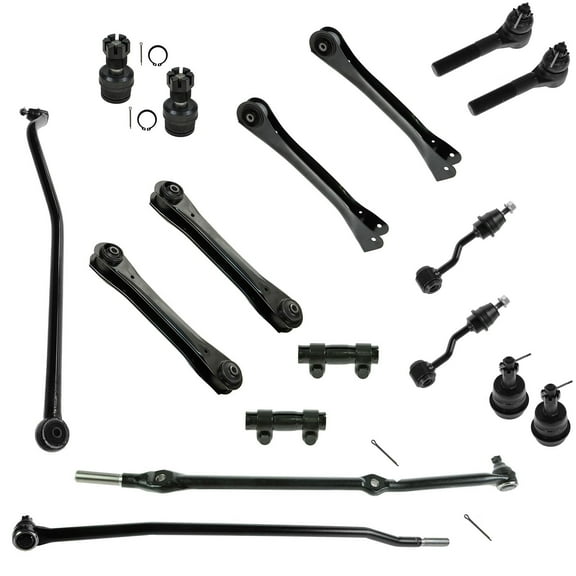 TRQ Front Steering Suspension Kit Tie Rods Control Arms Ball Joints for Jeep PSA58889