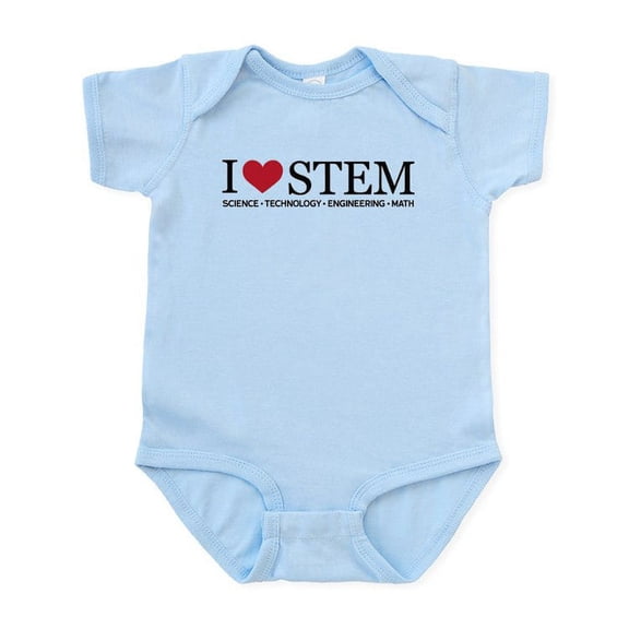 CafePress - I Love STEM Body Suit - Baby Light Bodysuit, Size Newborn - 24 Months