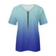 thumbnail image 4 of Blusa informal con cuello en V y manga corta con estampado de verano para mujer con estilo OAVQHLG3B Store  lin121212, 4 of 5
