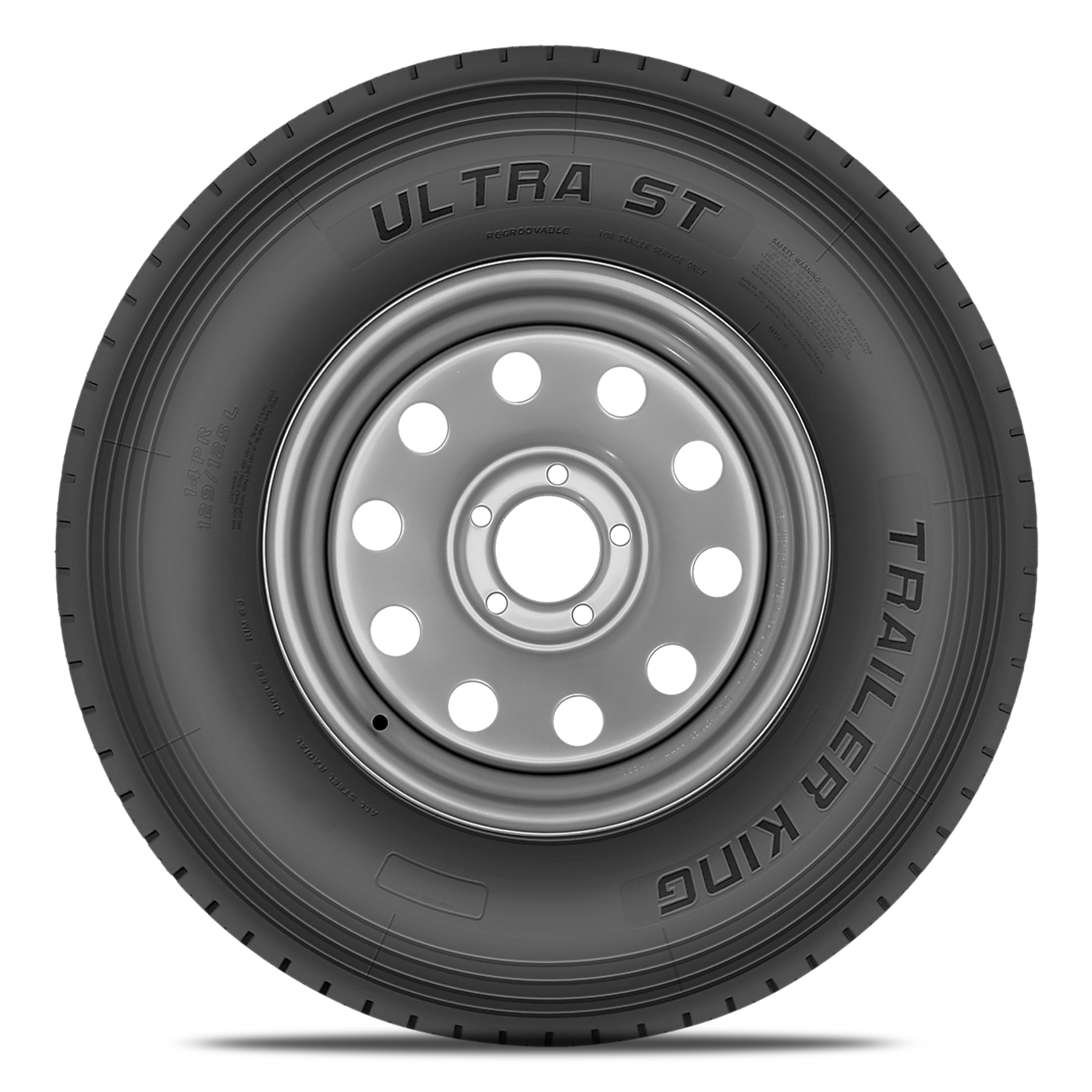 Trailer King ULTRA ST ST225/90R16 129/125L 14PR G Trailer Tires ST225/90R/16 (Tire Only)