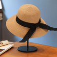 thumbnail image 4 of Sombrero de playa de paja para mujer, sombrero de verano, sombrero plegable para el sol, sombrero de viaje, sombrero de sol con protección solar, sombrero Papyrus, 4 of 6