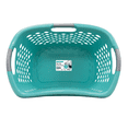 thumbnail image 7 of Home Logic 1.8 Bushel Hip Grip Plastic Laundry Basket, Teal, Adult, 7 of 7