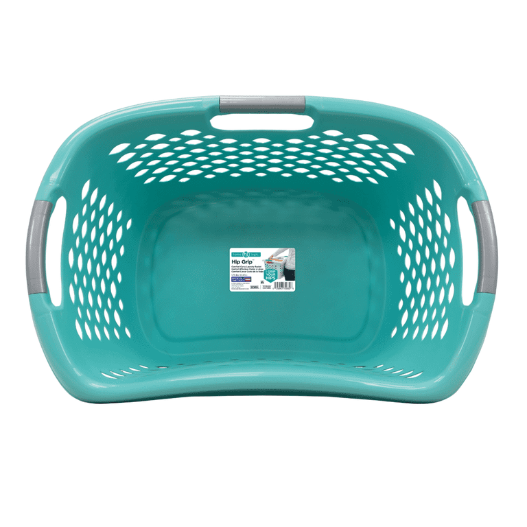 Home Logic, Laundry Basket, 1.8 Bushel Hip Grip, Teal - Walmart.com