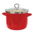 thumbnail image 2 of VASCONIA 8-Qt. Enamel-on-Steel Straight Stockpot with Glass Lid (Red), 4043501, 2 of 2