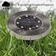 thumbnail image 4 of Paquete de 12 luces solares de suelo, 8 luces LED de disco con energía solar para exteriores, impermeables, para jardín, paisaje, iluminación para patio, terraza, césped, patio, camino, pasarela (blan JFHHH pequeña, 4 of 5