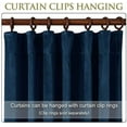 thumbnail image 3 of 63 inches Navy Blue Blackout Curtains Soft Heavy Thermal Insulated Velvet Curtains, Back Tab Room Darkening Privacy Drapes for Living Room/Kitchen Window, W52 x L63, 2 Panels, 3 of 8