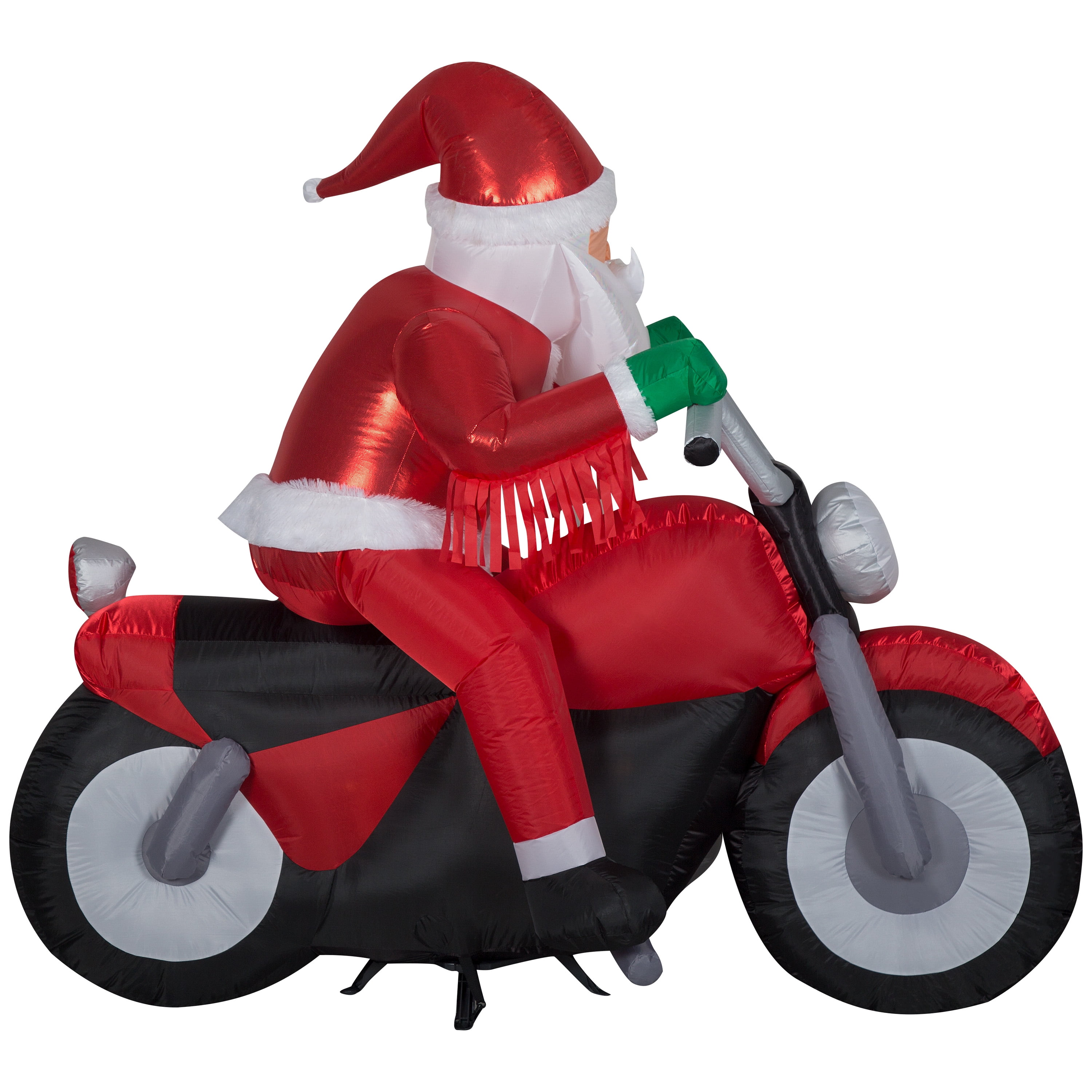 Santa On A Motorcycle Inflatable