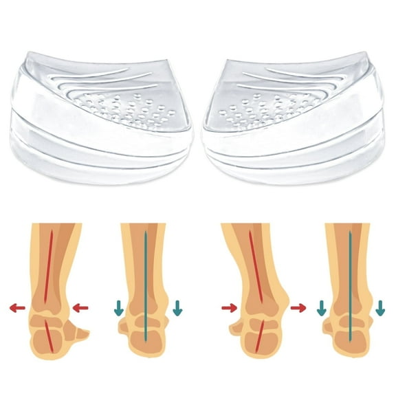 Skyfoot 3 Layers Adjustable Heel Wedge Inserts for Supination & Pronation Correction, Adhesive Medial & Lateral Heel Insoles for Bow Legs, Knee Pain, Foot Alignment