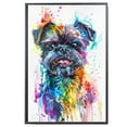 thumbnail image 2 of Dog Canvas Print Funny Canaan Dog Painting Poster Vintage Wall Art Starry Night Artwork Picture for Bedroom Decor, 2 of 6