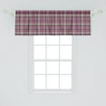 thumbnail image 2 of Ambesonne Checkered Valance Pack of 2, Vintage Purple Retro, 54"X18", Cream Blue Purple, 2 of 3