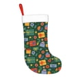 thumbnail image 2 of Salouo Christmas Gift Print Christmas Stockings,Large Xmas Stocking Set of 1 Holiday and Farmhouse Stocking for Christmas Holiday Party Decoration(17.7*11 Inch), 2 of 7