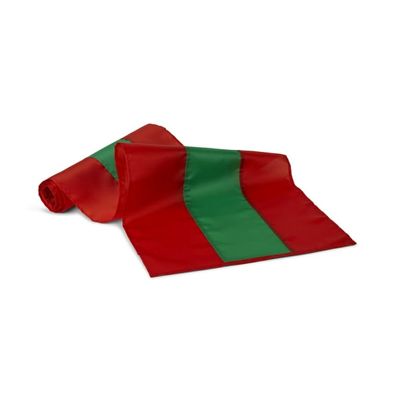 Christmas Nylon Bunting By Old Glory Bunting - 3 Stripe Green & Red Xmas Bunting - 18 inches wide x 10 yards long. Free Shipping Available!