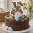 thumbnail image 3 of CakeDrake Cake Top Decor Easter Bunny Brown 1 Set, 3 of 6