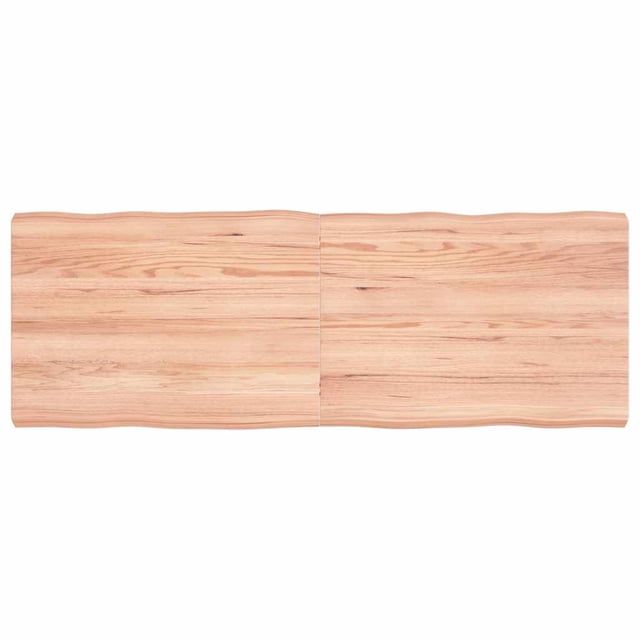 vidaXL Table Top Light Brown 140x50x(2-6)cm Treated Solid Wood Live Edge
