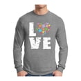 thumbnail image 1 of Awkward Styles Men's Love Puzzles Autism Awareness Graphic Long Sleeve T-shirt Tops Autistic Support, 1 of 4