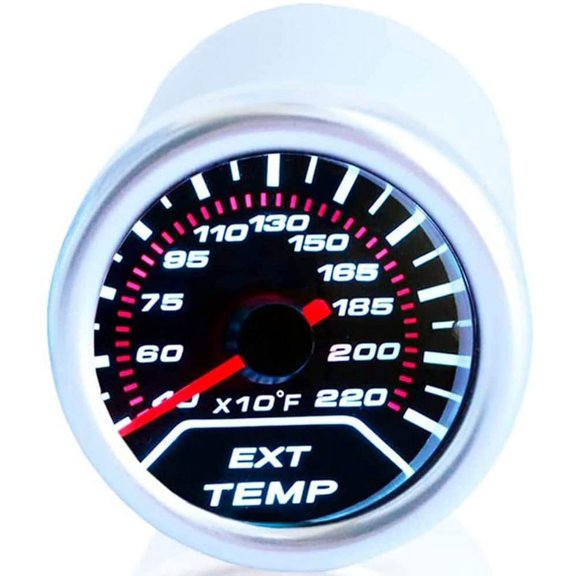 Afa Motors 2'' 52mm Exhaust Gas Temp Gauge Universal LED Engine Dial Smoke RatioTemperature EGT Gauge Meter with Sensor 12V