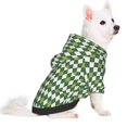 thumbnail image 2 of Fotbe Light Green Squares Sudadera con Estampado para Perros Pequeños – Suéter con Capucha para Mascotas, Tela Suave de Forro Polar con Bolsillo-Small, 2 of 7
