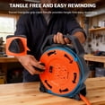 thumbnail image 5 of DEWENWILS 25ft Heavy-Duty Cord Reel 13A 125V 16AWG SJTW Orange Reel with On/Off Switch & Circuit Breaker, 5 of 7